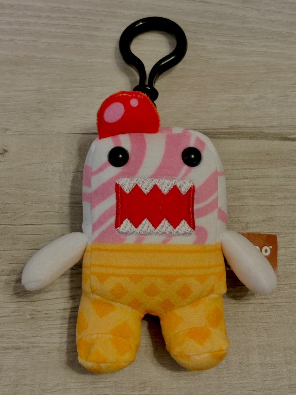 Domo Kun Plush Clip On Keychain Bag Charm Ice Cream Cone Sundae Mystery Series 1